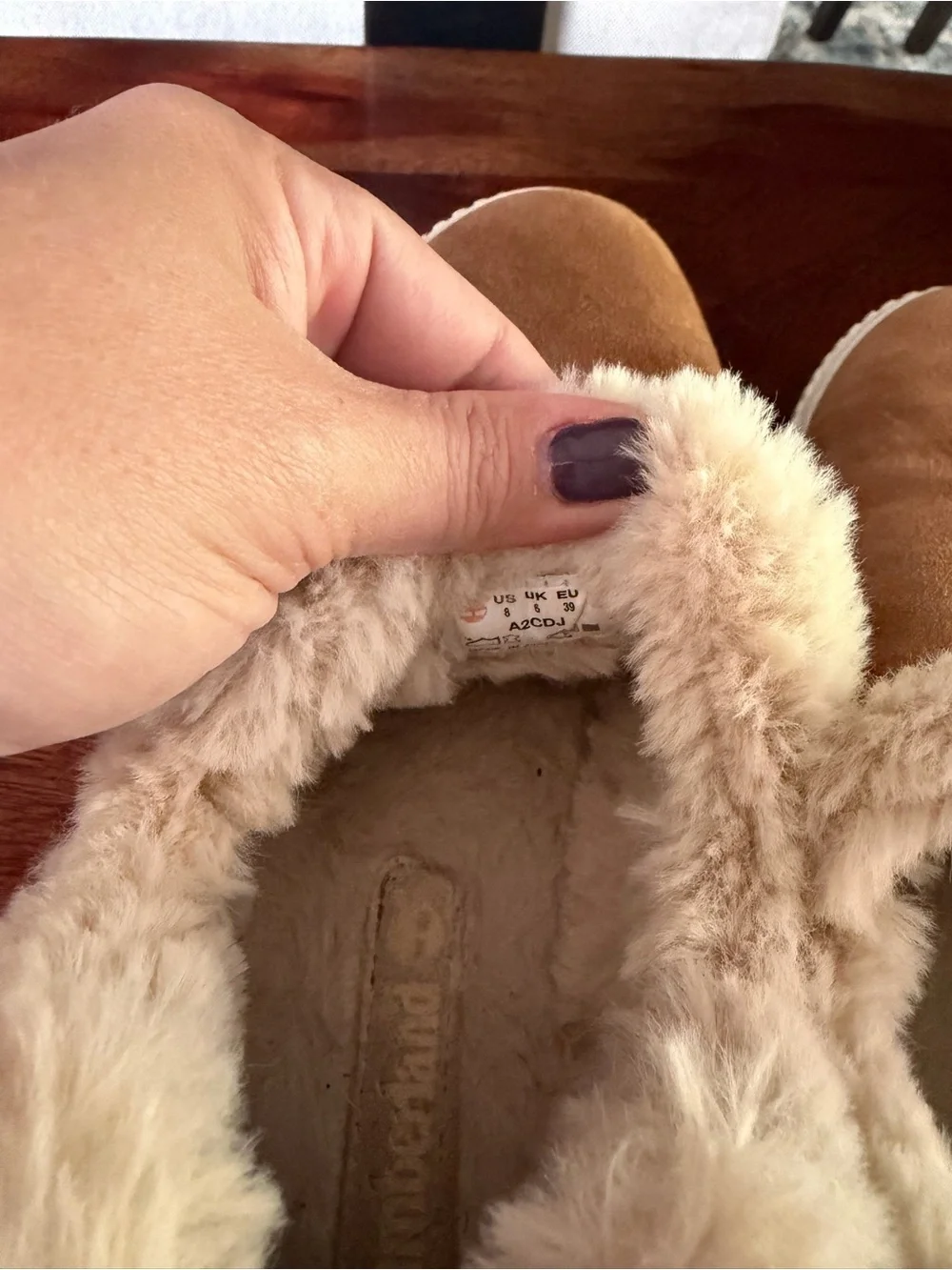 Timberland Women's Skyla Slip-On Suede Sneakers with Faux Shearling - Chestnut